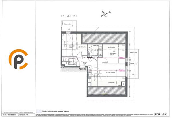 Vente Appartement73 m² - 3 Pièces - ST CERGUES (74140)