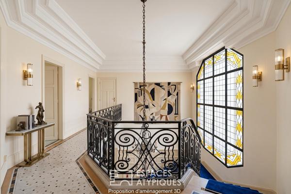 Villa Chaptal, duplex d’exception Art Déco aux volumes majestueux .