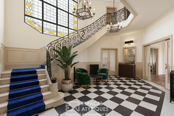 Villa Chaptal, duplex d’exception Art Déco aux volumes majestueux .