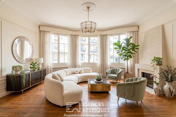 Villa Chaptal, duplex d’exception Art Déco aux volumes majestueux .