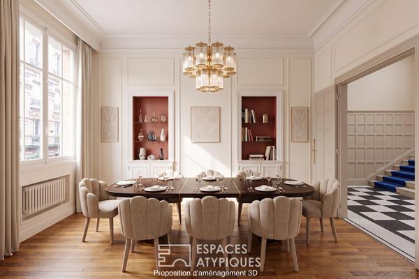 Villa Chaptal, duplex d’exception Art Déco aux volumes majestueux .