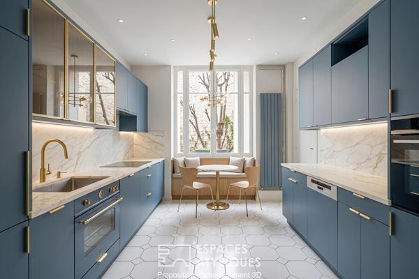 Villa Chaptal, duplex d’exception Art Déco aux volumes majestueux .