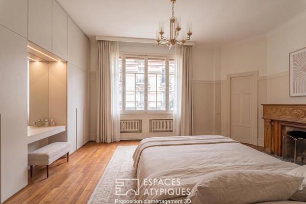 Villa Chaptal, duplex d’exception Art Déco aux volumes majestueux .