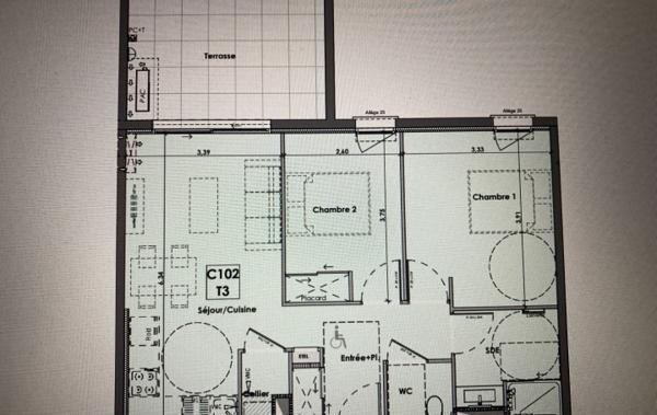 Vente Appartement P3 Terrasse Beziers   