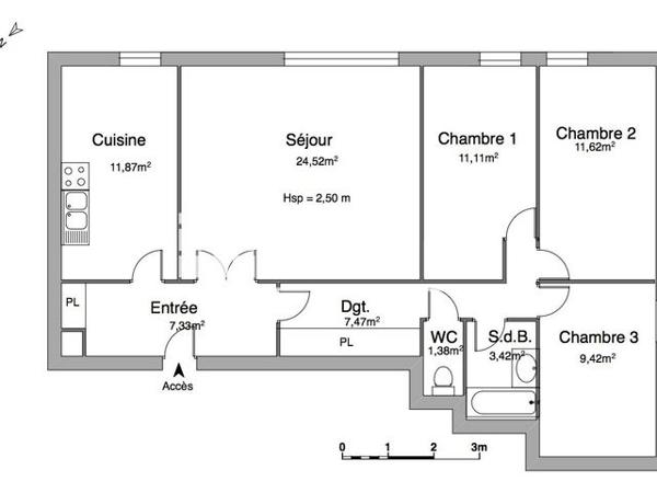 Location Appartement 4 pièces 88.1 m² - 10 BIS RUE DOBREE Nantes 44100