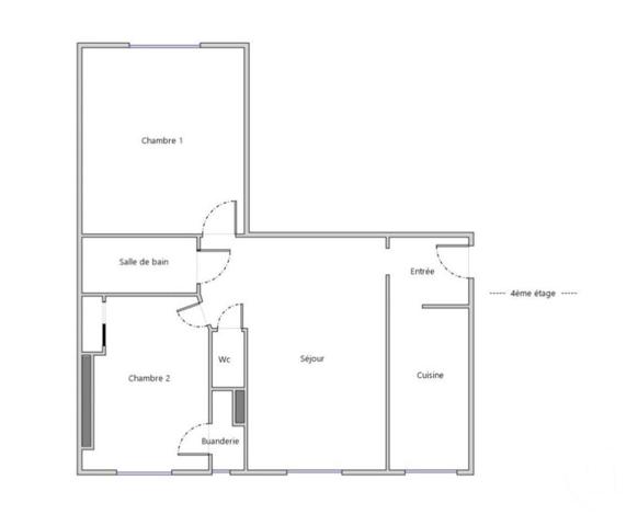 Appartement F3 à vendre  3 pièces - 55,52 m2 BOULOGNE BILLANCOURT - 92