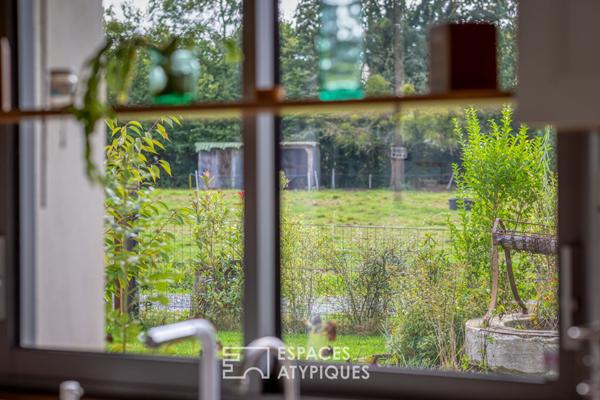 Maison restaurée par un architecte dans la campagne normande