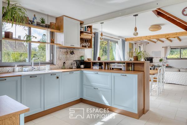 Maison restaurée par un architecte dans la campagne normande