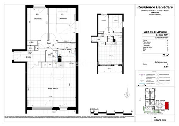 Appartement de 69,40 m²