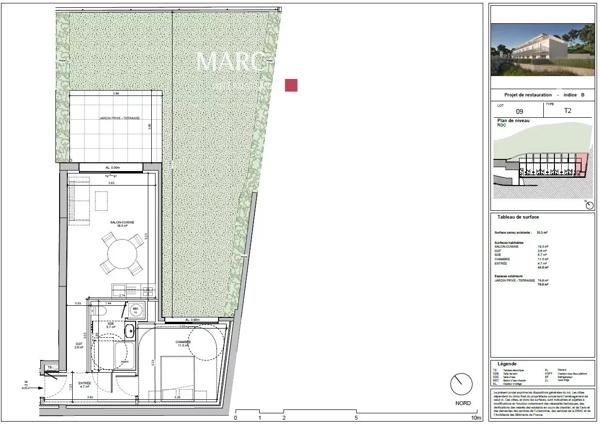 NICE / FALICON – appartement 2 pièces avec grand jardin
