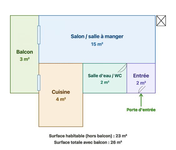 Studio à vendre 25 m² Cagnes-sur-Mer