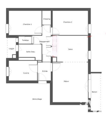 Appartement à vendre 3 pièces 66 m² Talence
