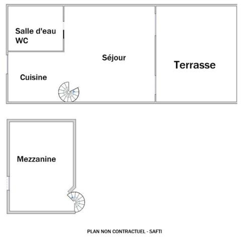 Rez-de-jardin avec terrasse dans une bâtisse emblématique de Tamaris