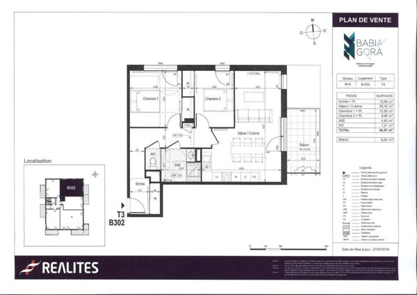 Appartement 3 Pièces 66 M²,  
Rennes 35200
