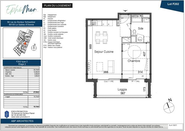 Appartement à vendre 2 pièces 48 m² Château-d'Olonne