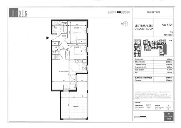 Appartement · Location Montpellier (34070) 3 pièces · 60m²