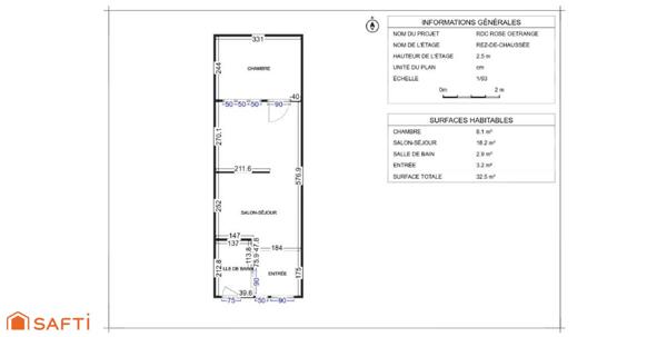 Appartement 2 pièces avec stationnement proche frontière !