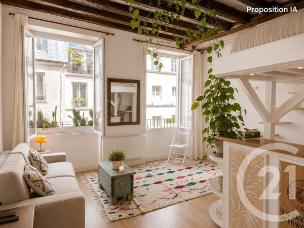 Appartement F1 à vendre  1 pièce - 26,80 m 2   PARIS  - 75002
