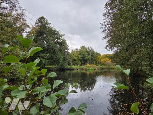 10 min. VILLAINES-LA-JUHEL (53), au calme, un terrain de loisirs sur lequel un plan d'eau d'une...