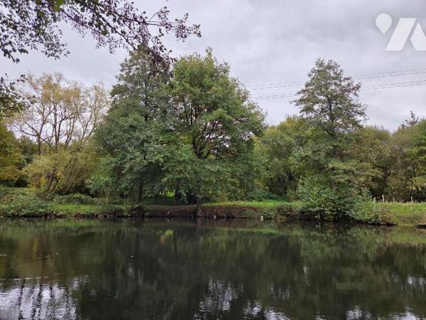 10 min. VILLAINES-LA-JUHEL (53), au calme, un terrain de loisirs sur lequel un plan d'eau d'une...