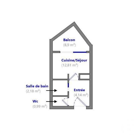 Appartement Studio Cabine à vendre  1 pièce - 20,12 m2 BALARUC LES BAINS - 34