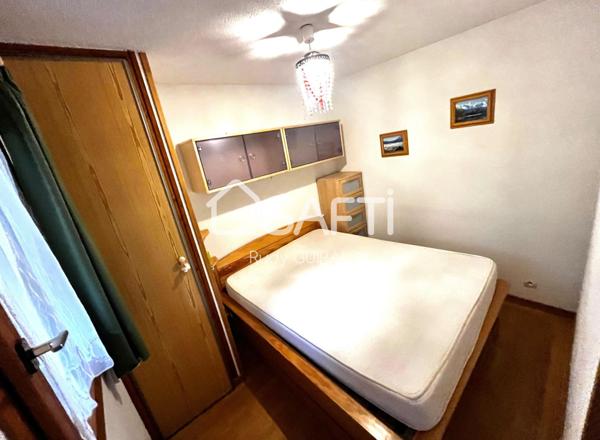 3 PIECES DE 31M2 AVEC 2 BELLES CHAMBRES, 1 CASIER A SKI et  1 BALCON