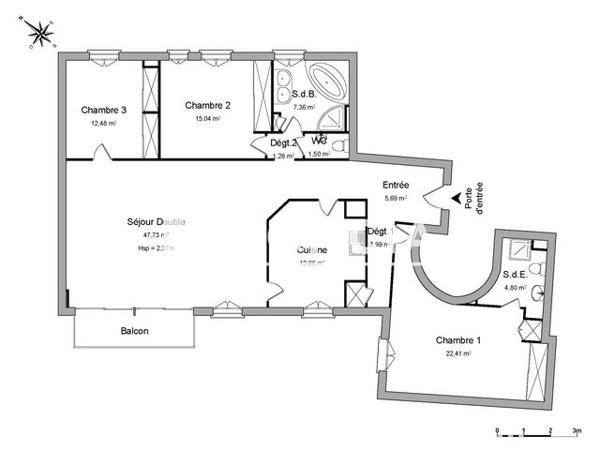 Location Appartement 4 pièces 134.92 m² - 2 RUE CONDORCET Ferney-voltaire 01210
