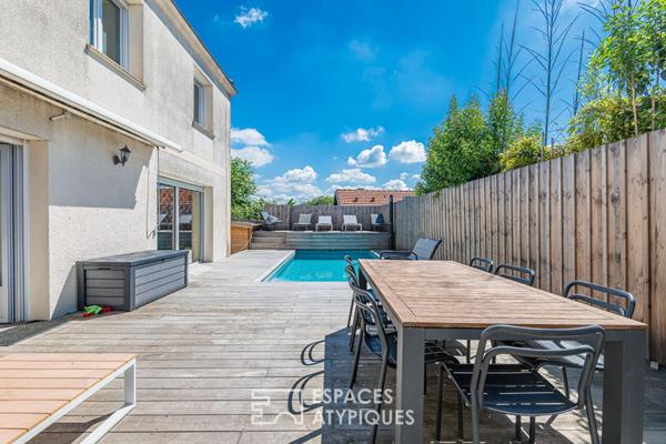 Maison familiale avec jardin et piscine