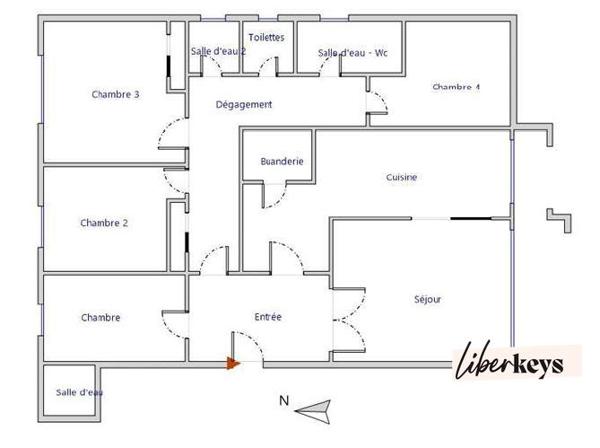 Nantes-Mellinet-Appartement T5 avec Balcon