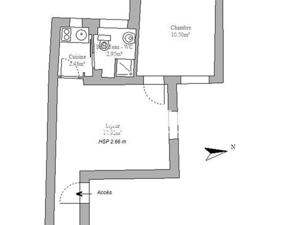 Location Appartement 2 pièces 33.85 m² - 19 RUE DE SUEZ Paris 75018