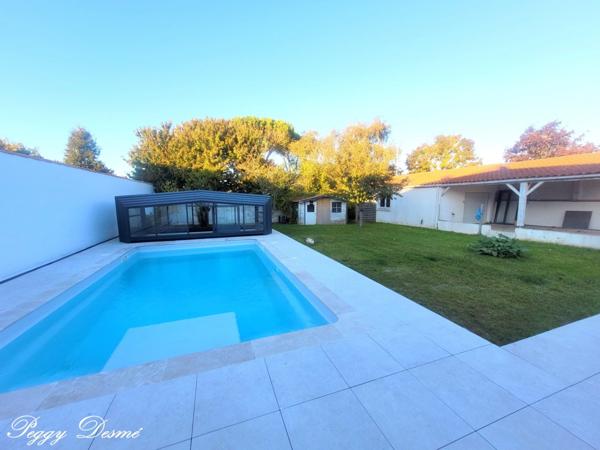 Maison meublée à louer 6 pièces SAINT XANDRE (17) - 4 chambres dont 1 suite parentale, bureau - Piscine - Garage 42 m2