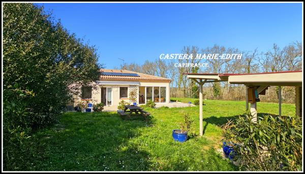 Maison RENOVEE, PLAIN-PIED  4 pièces ORDAN LARROQUE (32) Jardin clôturé, sans vis à vis