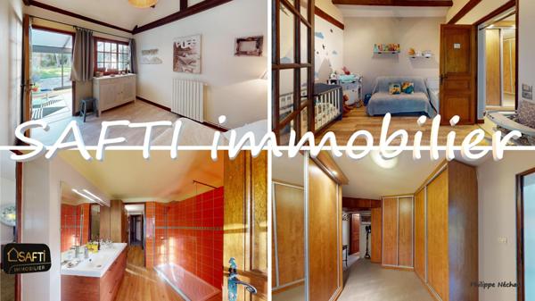 Propriété de 10 pièces, 5 chambres, 2 vérandas, piscine d'intérieur, terrain clos de 3500m2.