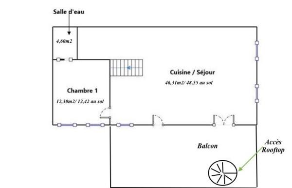 A VENDRE - Loft 4 Pièces Avec Terrasse Rooftop-Montreuil (93100)