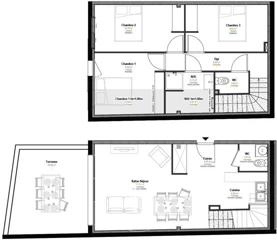 Lyon 6ème, Appartement 3 Chambres -  71 m² à vendre