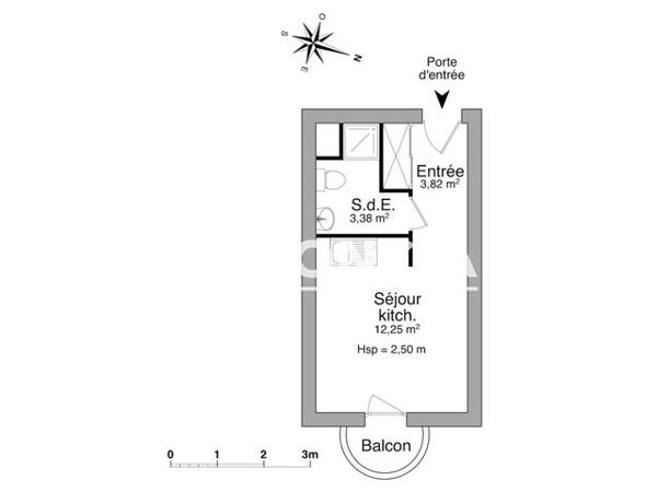 Location Studio 19.5 m² - 28 AVENUE LEON BLUM RESIDENCE ANTHINEA Clermont Ferrand 63000