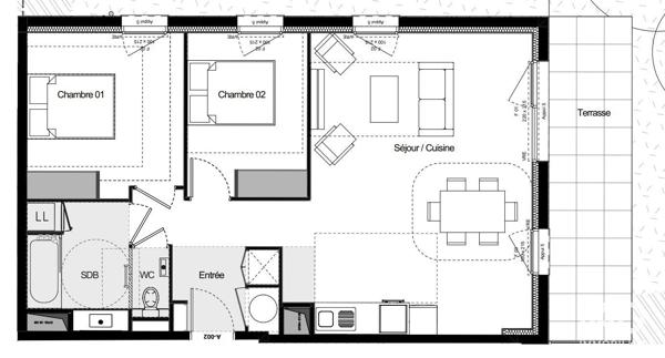 Appartement à vendre 3 pièces 67 m² Quéven