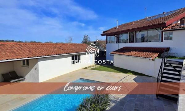 Maison familiale avec appartement indépendant et piscine – Bassussarry