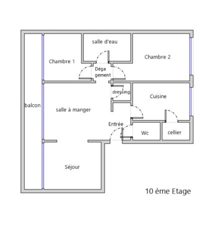 TARBES secteur Martinet Marcadieu Caminadour, appartement T4 de 135 m² avec terrasse et garage.