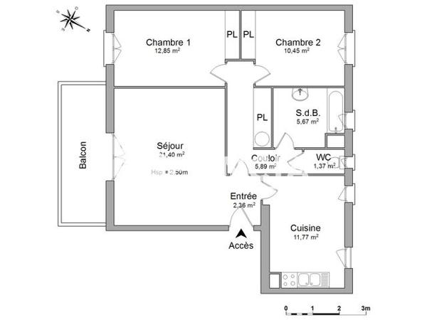 Location Appartement 3 pièces 71.65 m² - QUARTIER PRE DE PAQUES Brignoles 83170