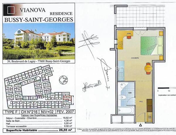 Appartement de 26,55 m²