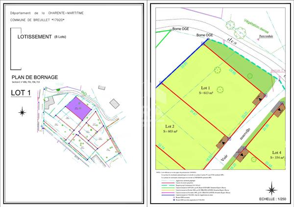 TERRAIN A BATIR - LOTISSEMENT CALME - 613m² - VIABILISÉ