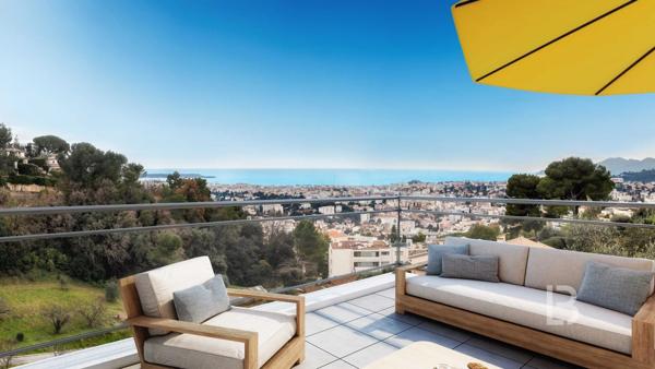 Le Cannet, Penthouse 4 pièces Grand Standing avec Vue Baie de Cannes