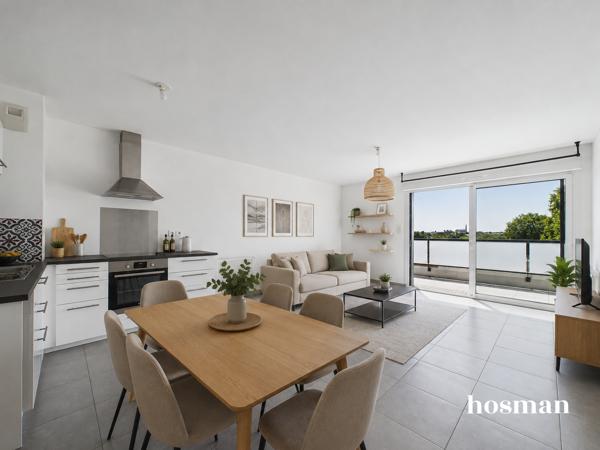 Ravissant appartement T3 de 63,67 m2 au dernier étage, terrasse de 31 m2, 2 places de stationnement et cave - Quartier La Grammoire à Vertou