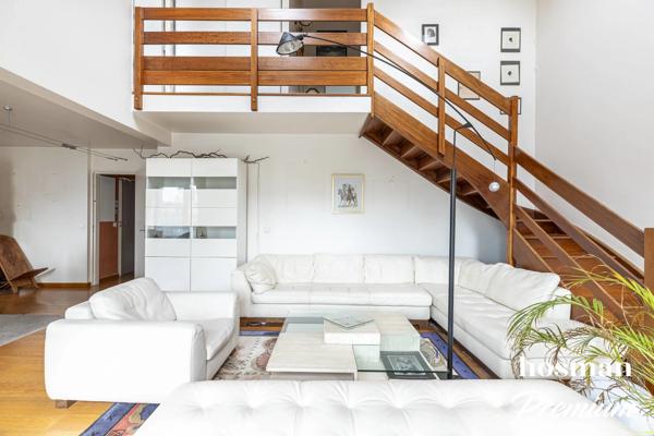 Duplex de 147 m2 - Dernier étage - Traversant et avec un balcon - 4 chambres - Proche canal / Métro église de Pantin