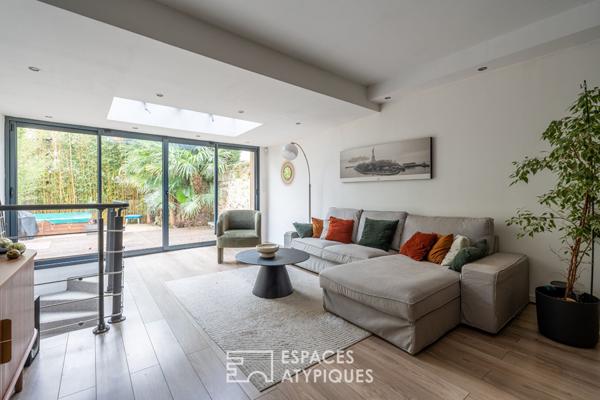 Appartement de caractère avec jardin et bassin privé aux Halles