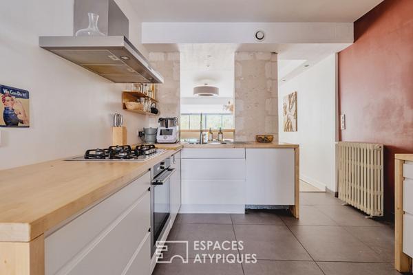 Appartement de caractère avec jardin et bassin privé aux Halles