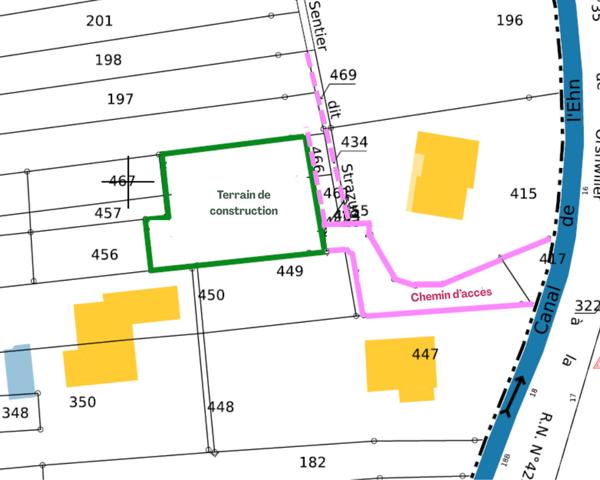 Terrain constructible viabilisé de 8,20 ares
