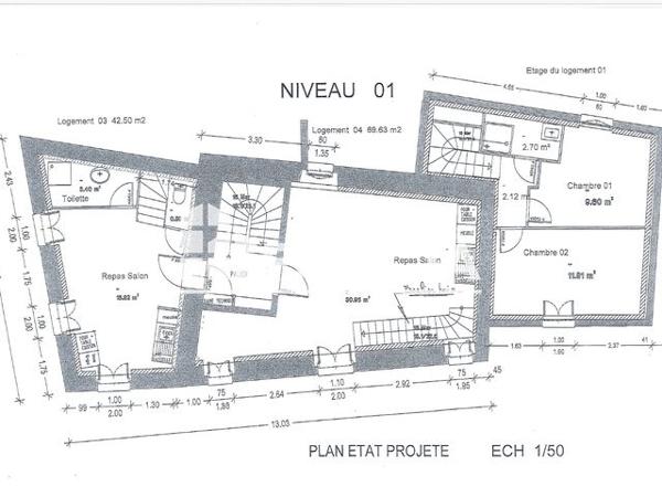 À vendre Immeuble 245 m² - Marmande 47200