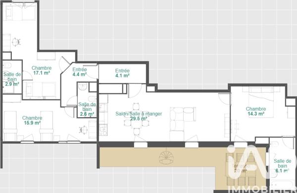 Appartement à vendre 4 pièces 96 m² Argenteuil